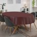 ANRO Tafelkleed Effen linnenlook Meerkleurig Ovaal 220x140cm Met sierband Afwasbaar Waterafstotend