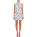 Moschino Robe Courte En Broderie Anglaise Fleur Chiné Blanc Taille : 40