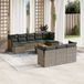 Maison Exclusive - Ensemble de jardin, composé de 11 pièces avec coussins, de couleur grise, en polyrotin