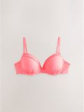 Next Dames Bikinitop met beugel, vullingen en ruches - Roze