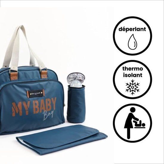Simply Babybag Baby op baby aan boord luiertas - Oceaanblauw