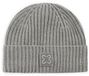 Codello Beanie van zachte wollige menging met ribbels-gebreide stof, dames, one size, donkergrijs