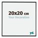 yd. Cadre photo 20x20 cm Plastique Noir Brillant Evry
