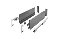 GTV Ladesysteem AXIS PRO - ladenset met volledig uittrekbare en soft-close - lengte 400 mm - hoogte 168 mm - kleur antraciet