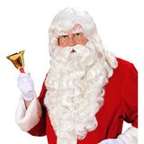 Volledige WIDMANN MILANO Kerstmanpruik met baard, snor en wenkbrauwen