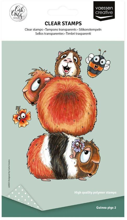 Vaessen Creative Clear Stamps Guinea pigs 2