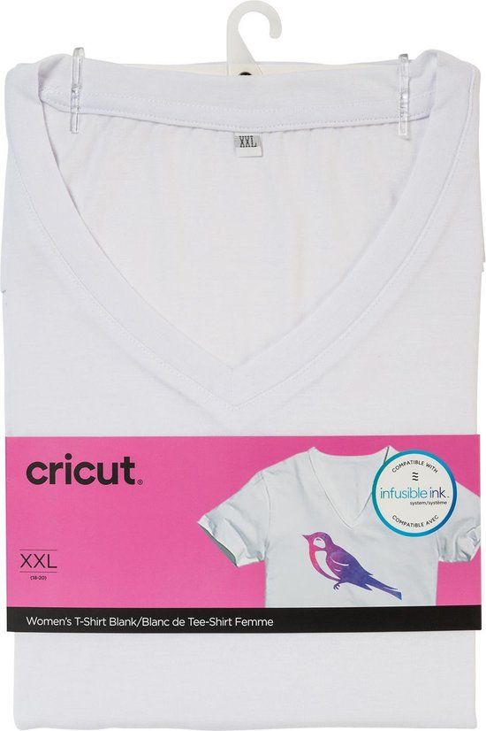 Cricut Infusible Ink dames T-shirt wit maat XXL