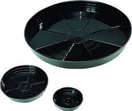 Nature Plat dewatering Zwart - Kweekbenodigdheden - Ø23x3 cm