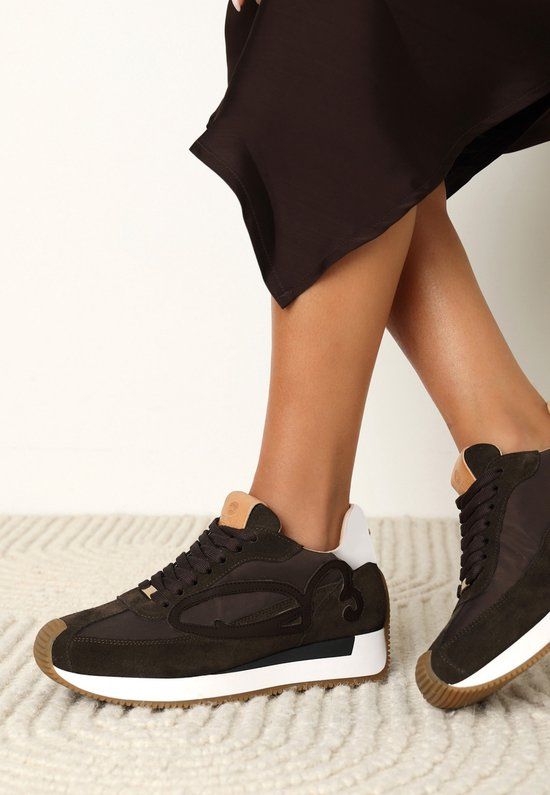 Fred de la Bretoniere Sneaker Yentl Donker Brown - Maat 39 - Women's Low Sneakers - Size 39 - Leather