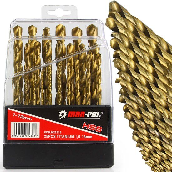 HSS Titanium Boorset voor IJzer - 25 Delig (1.0-13 mm)