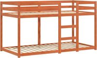 vidaXL Stapelbed massief grenenhout wasbruin 90x190 cm