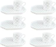 Schäfer set d'espresso, 12 pièces, avec assiettes à gâteau, tasses de 100 ml, design 1