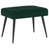 vidaXL Bank met knopen tufting Donkergroen 60 x 40 x 45 cm fluweel