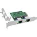 InLine 51128K Dual Gigabit netwerkkaart met 2x RJ45, PCIe x1