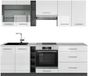 Vicco Fame-Line Complete keukeneenheid – 235 cm, WB Marmer Wit hoogglans/antraciet