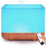 Merkloos Aroma diffuser ultrasoon luchtbevochtiger - 600 ml - Afstandsbediening - 7 kleuren LED