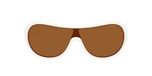 Miu Miu 0mu B14su Lunettes de soleil femme blanc masques marron 33mm