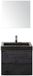BES LED Dante Badmeubelset 60 cm - Black Oak - Wastafel Hardsteen Wit Lucca met Spiegel