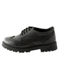 Next - Meisjes - Leren brogues met grove veters voor school - Zwart