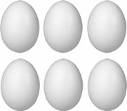 Rayher hobby materialen Rayher Hobby piepschuim ei - Pakket van 6x stuks - 10 cm - wit - Pasen decoratie