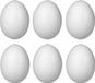 Rayher hobby materialen Rayher Hobby piepschuim ei - Pakket van 6x stuks - 10 cm - wit - Pasen decoratie