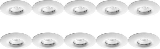 BES LED - 10x GU10 Inbouwspot - Rond - Wit - Ø82mm - IP65 - Aluminium - 10 Jaar Garantie