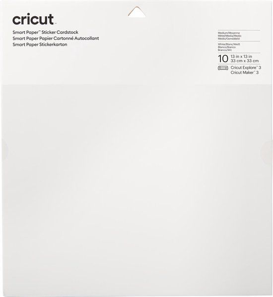 Cricut Smart Stickerpapier 33x33cm - Wit (10 vellen)