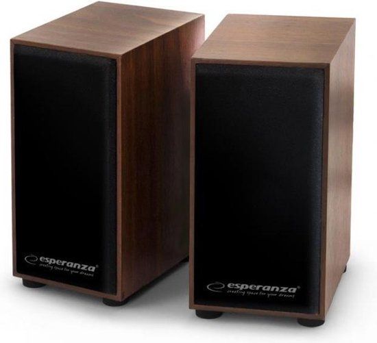 Esperanza Folk Stereo Speakers 2.0 - 3W - Brown