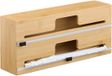 Merkloos Relaxdays foliehouder - 2 rollen - 14,5 x 33,5 x 8 cm - lade - bamboe - foliesnijder