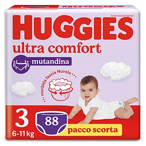 HUGGIES Huggies Ultra Comfort luierbroekje, maat 3 (6-11 kg), verpakking met 88 luierbroekjes