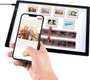 TCNEWCL Slide Viewer magnetische lichtbak voor fotodia en film negatief scannen, ultradunne verlicht bordpaneel voor tatoeagetekenen, schetsen, stencilen, USB-aangedreven
