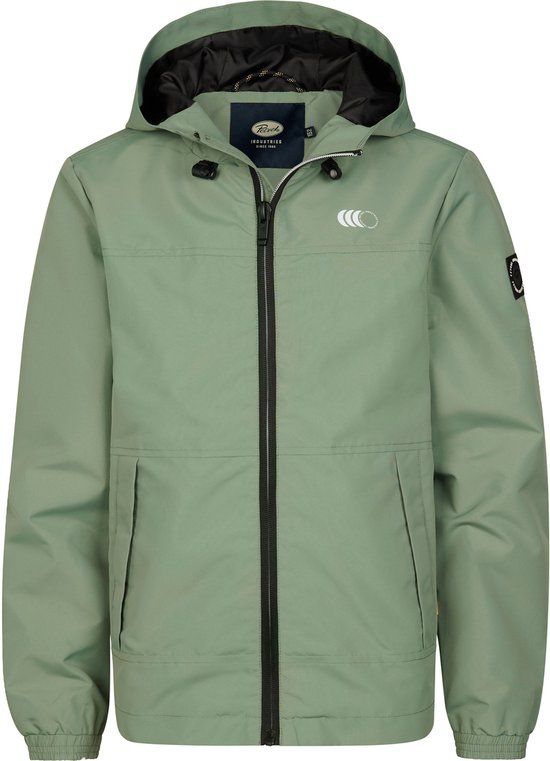 Petrol Industries Jas Jongens - Jas met Capuchon - Normale Pasvorm - 100% Polyester - Lange Rits - Elastische Mouwboorden - Groen - Maat 128