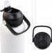 Merkloos Hawthyhome Thermosfles RVS met Riet - 1000ml - Wit/Zwart