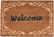 Tapis de porte - marron - coco - welcome - 60 x 40 cm - tapis décrottant