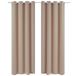 VidaXL Gordijnen met metalen ringen 135 x 245 cm 2 stuks (creme)