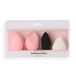 Revolution The Blending Bunch Makeup Sponge Set, Make-up Sponsjes Wasbaar & Herbruikbaar, Verschillende Vormen & Maten, Set van 4