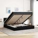 Maison Exclusive - Lit plateforme avec matelas & LED Noir 200x200 cm Velours