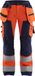 Blåkläder Dames werkbroek High Vis met spijkerzakken 7156-1811 - High Vis Oranje/Marineblauw - D22