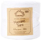 0,5 Everlasto 0,5 KG SPOOLS ENKELE TWIST ZACHT KATOEN MACRAME CRAFT TWINE 38/6 (4 MM CAAN) (Sneeuwwit)