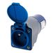 Zenitech - Compacte Vrouwelijke 16A 2P+T naar Mannelijke CEE17 Adapter - Ideaal voor Kamperen en Boottochten - IP44 Waterdicht - Praktische en Duurzame Connector - Blauw - 0.030m