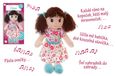 Panenka Ema, en peluche douce, 40 cm, avec une carte dans une poche, qui parle et chante en tchèque, convient aux enfants à partir de 0 an