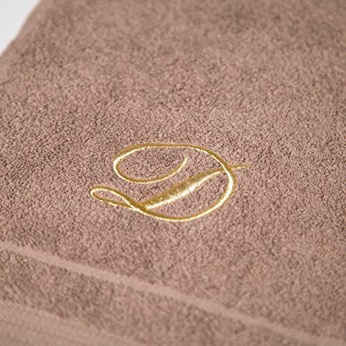 Caleffi Badhanddoek geborduurd koffie uit katoen - 78385