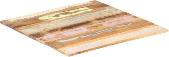 vidaXL Tafelblad vierkant gerecycled hout 70x70 cm