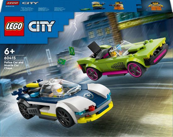 LEGO City - Politiewagen en snelle autoachtervolging 60415 - Bouwset - 6+ jaar