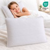 Zavelo Coussin enfant 60x70 cm - Anti-allergique - Réglable - Blanc