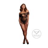 Le Désir Babydoll noir à devant ouvert grande taille
