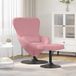 vidaXL Egg chair met voetsteun roze fluweel
