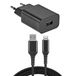 Allteq ALTQ-LI-COMBI-Z-0.5 Oplader met USB-A naar Lightning kabel, 5W, 2.4A, Zwart, 0.5m