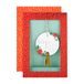 Hallmark Kerstkaart voor vrouw - eigentijds frame-ontwerp met hangende kerstbal bevestiging