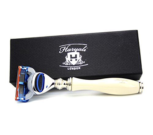 Haryali London Fusion Luxury Razor - Ivoor Classic Look - Mannen Scheren Razor - Gift for Men